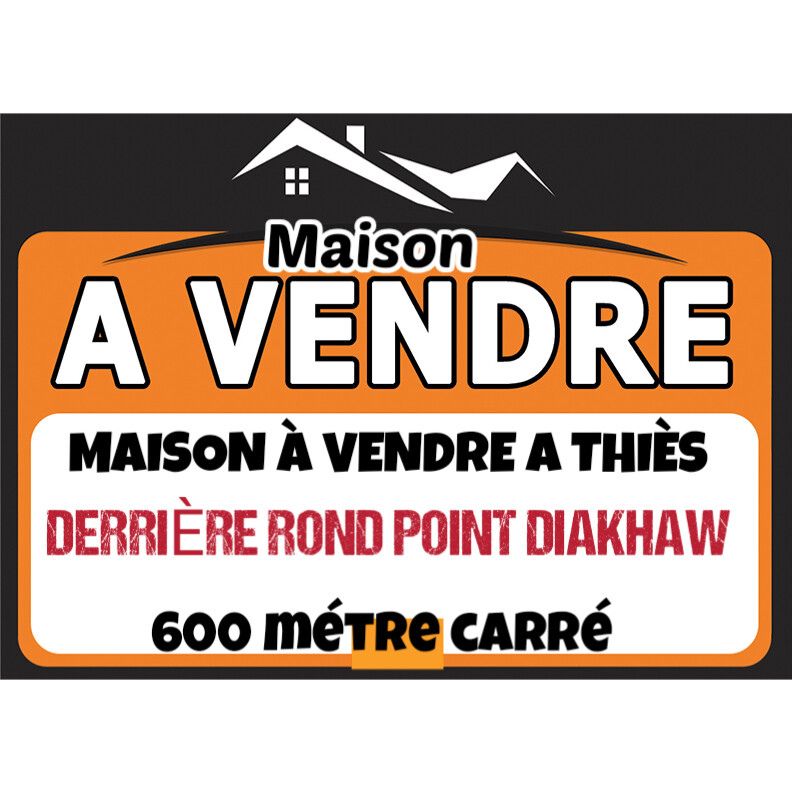 Terrain 600m² à vendre Diakhaw Thiès — 100 millions FCFA — Immothiès-Dakar