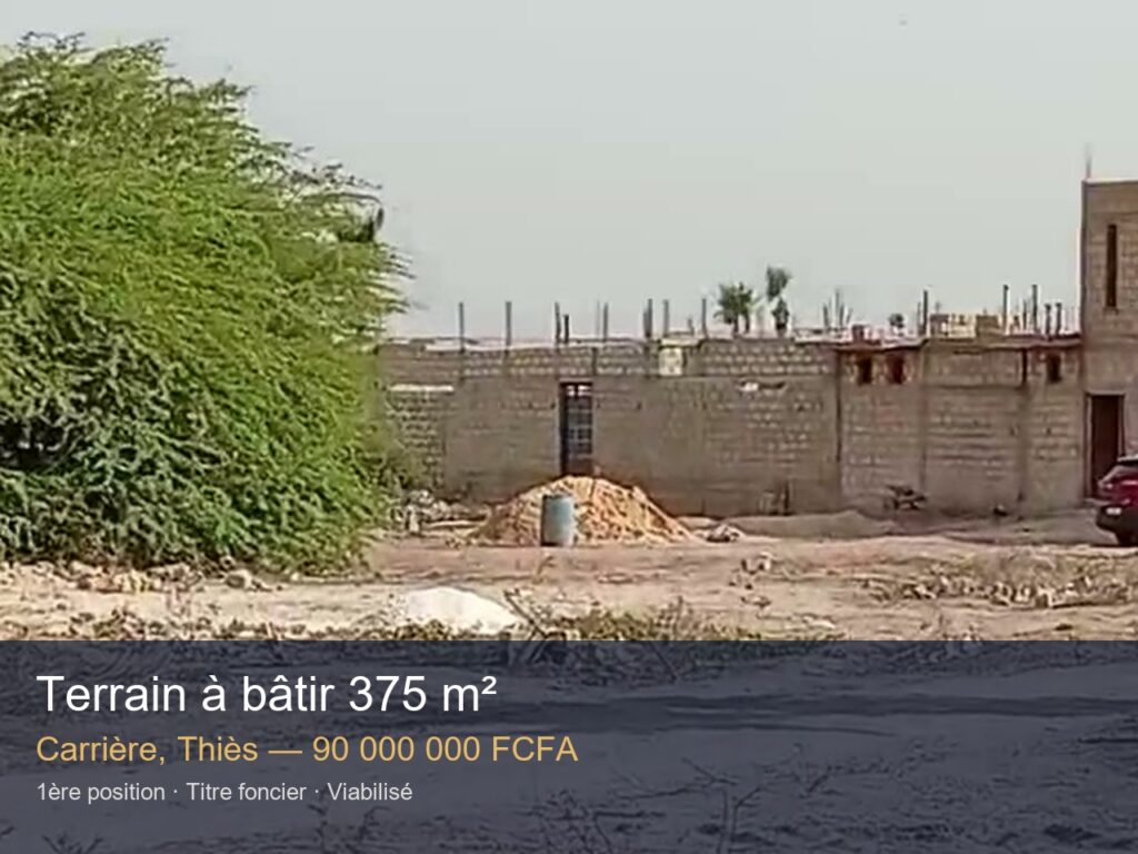 Bien immobilier au Senegal - Immothies-Dakar